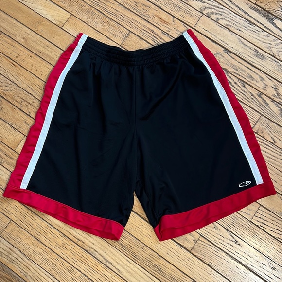 Champion Shorts Mens Black Red White Basketball Gym Shorts Xl Like